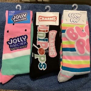 Jolly Rancher, Charms, and Blow Pop Socks Set